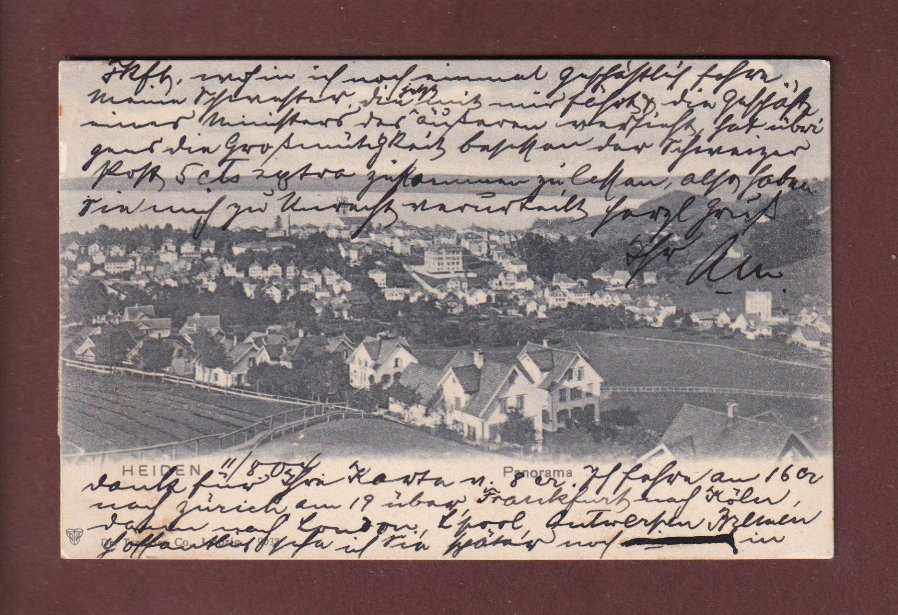 Cartoline postali: HEIDEN - Teilansicht - 1904 – Usato da Pully venduto da nicecards