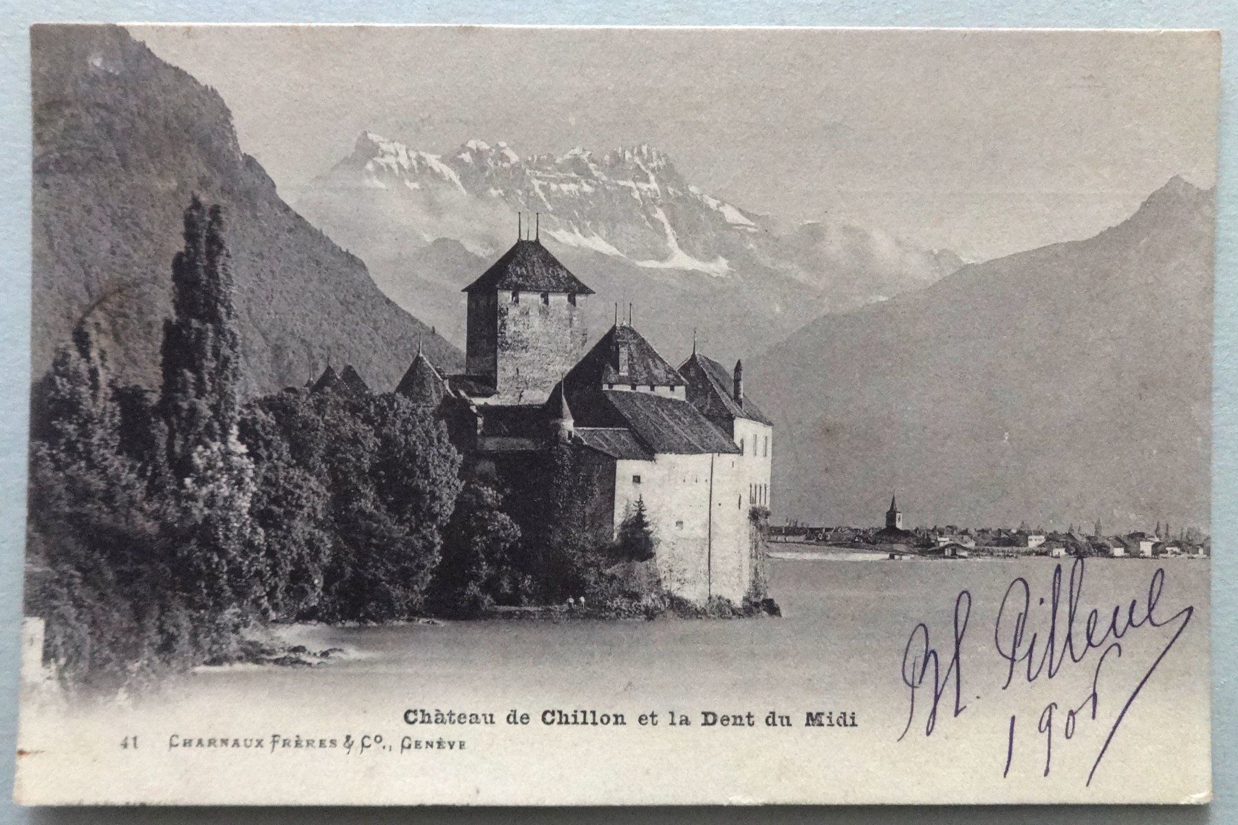 Cartoline postali: Château de Chillon et la Dent du Midi – Usato da Fétigny venduto da Billy2miny