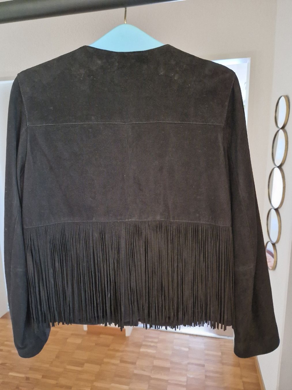 Giacche: Originelle Wildlederjacke mit Fransen, Schwarz, Gr. S – Nuovo (secondo la descrizione) da Kloten venduto da somsing 2