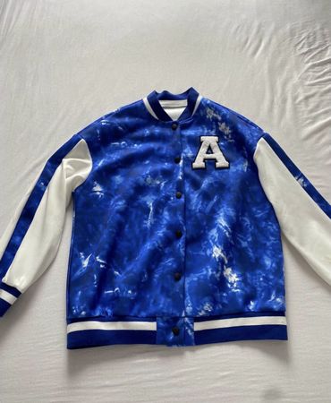 Wie neu College Jacke Blau Weiss Grösse M