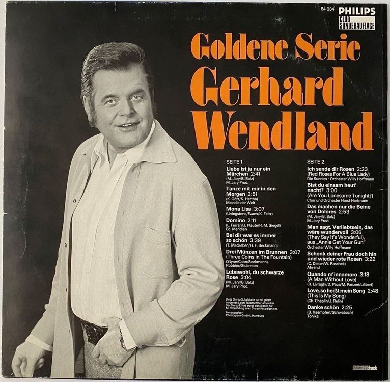 Dischi in vinile: Gerhard Wendland, Goldene Serie – Usato da Flums venduto da Empe1 1