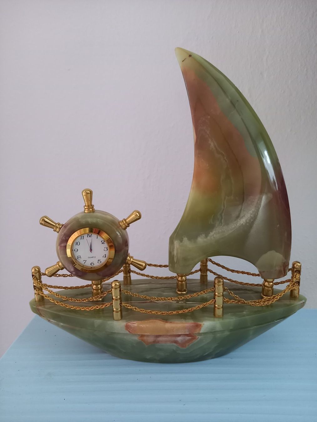 Minerali & Pietre curative: Onyx Marmor Stein Schiff – Nuovo (secondo la descrizione) da Gamprin venduto da William58 1