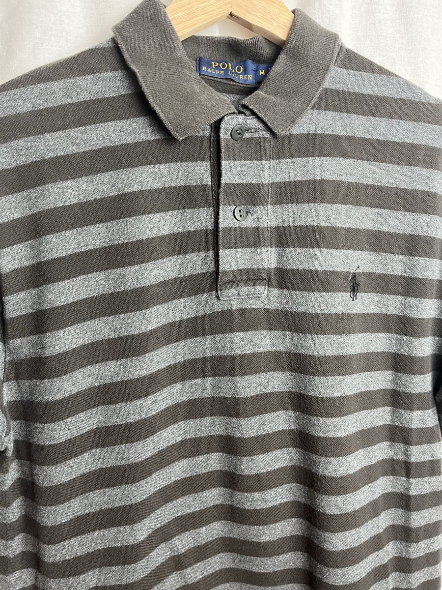 Ralph Lauren Magliette Polo: Polo Ralph gris à rayures – Nuovo (secondo la descrizione) da Les Avanchets venduto da lunedeneige.shop 1