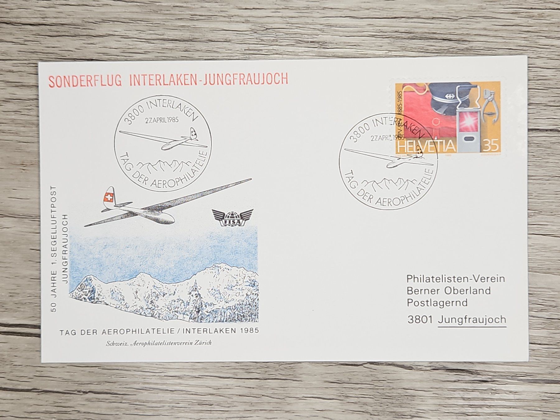 Tutti i francobolli: CL22 Enveloppe + Timbre Suisse 1985 – Usato da Cousset venduto da Patrick_Collections