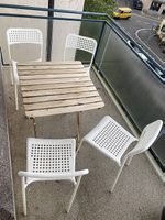Balkon Tisch mit 4 Stühlen