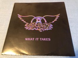 Aerosmith. 7“ Single. 1990. What It Takes