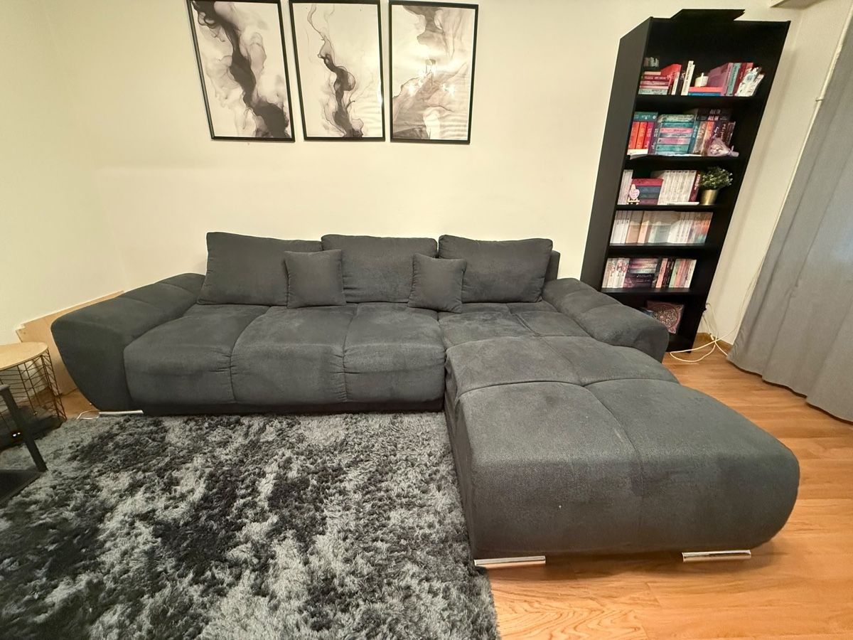 Sofas: Ecksofa Anthrazit mit Schlafunktion & Stauraum  – Gebraucht aus Basel von AninaAti 2