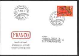 Sonderbrief S. 1465 1100 Jahre Wohlenschwil 1.3.1993