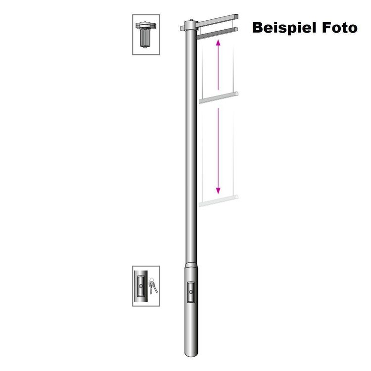 Flaggenmast Set WeValor Fahnenmast-Set 6,2m | Robustes Aluminium Für Draußen | Inkl. 3x5 US-Flagge & Zubehör Aluminium Fahnenmast Set 6 2m Für Garten