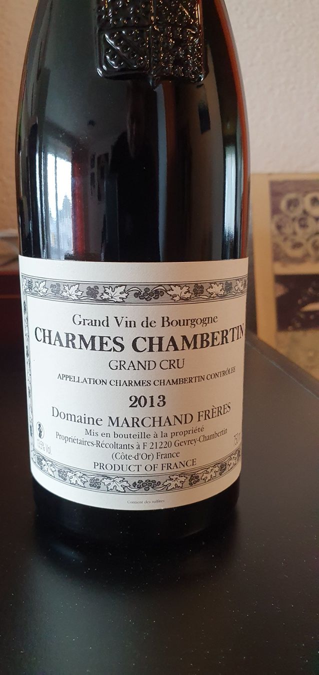 Vino: MARCHAND FRERES - CHARMES CHAMBERTIN 2013 – Nuovo e nell'imballaggio originale da Lenzburg venduto da Reto013 2