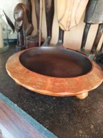 Coupelle vintage artisanale en bois massif.