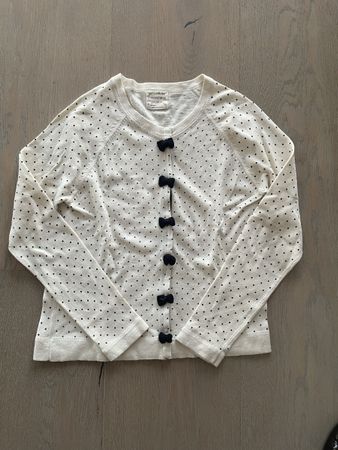Zara Mädchen Pullover offwhite gepunktet Grösse 152/ 1