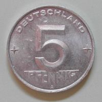 014 DDR, 5 PFENNIG 1952 A, Alu, -unz