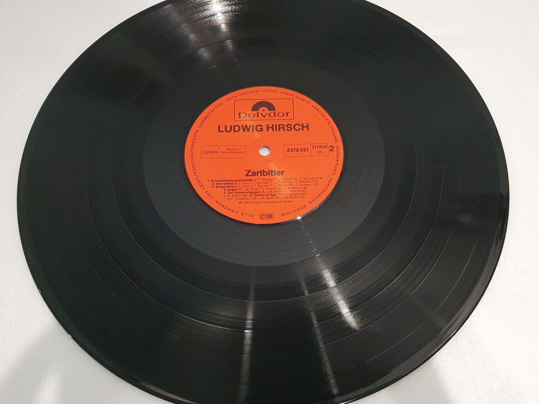 Schallplatten: Ludwig Hirsch – Zartbitter – Gebraucht aus Uster von Vinyl-Leidenschaft 6