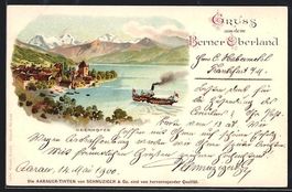 Litho Oberhofen /Berner Oberland, Ortsan