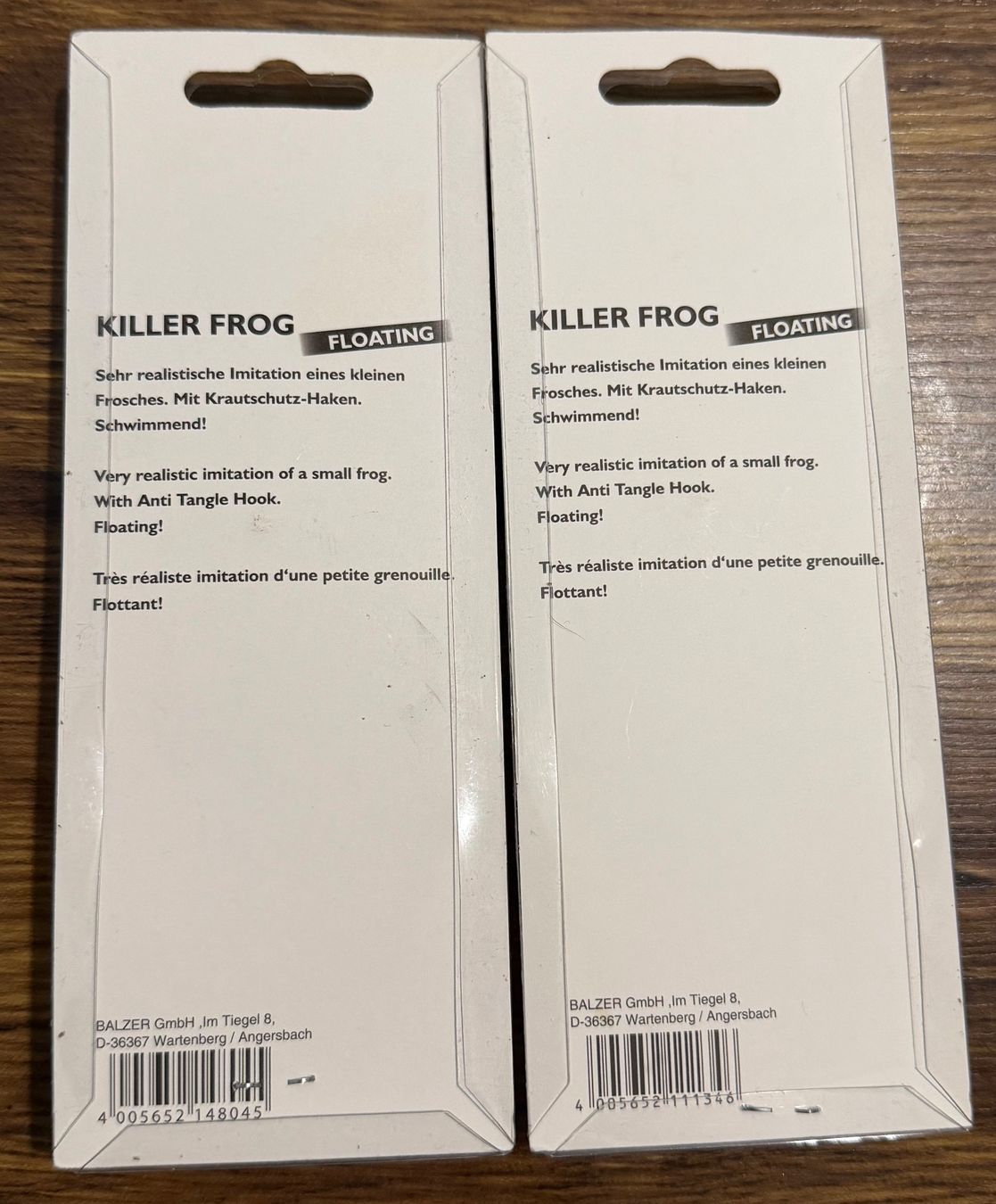 Balzer Esche: BALZER Shirasu Killer Frog 12cm 15g - 2er Set – Nuovo e nell'imballaggio originale da Widnau venduto da Fishingtackle_Oggy 1