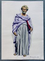 W. Friedlin, Aquarell, signiert, 1959 - Griech. Philosoph