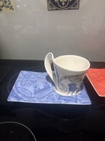 Coffee Cup and Saucer Set with City Design