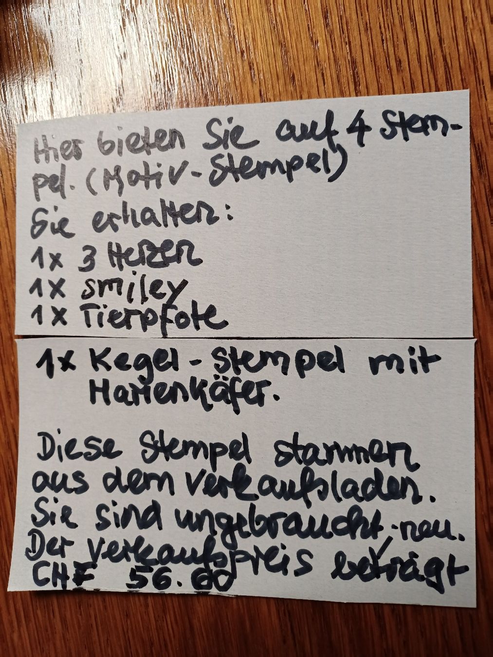 Timbri: 4 verschiedene Motiv-Stempel – Nuovo (secondo la descrizione) da Gächliwil venduto da lesidees 7