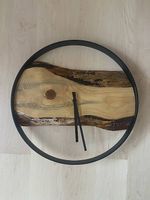 Einzigartige Metall- Holz Uhr, Handarbeit