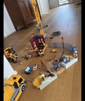 Playmobil chantier avec figurines et engins