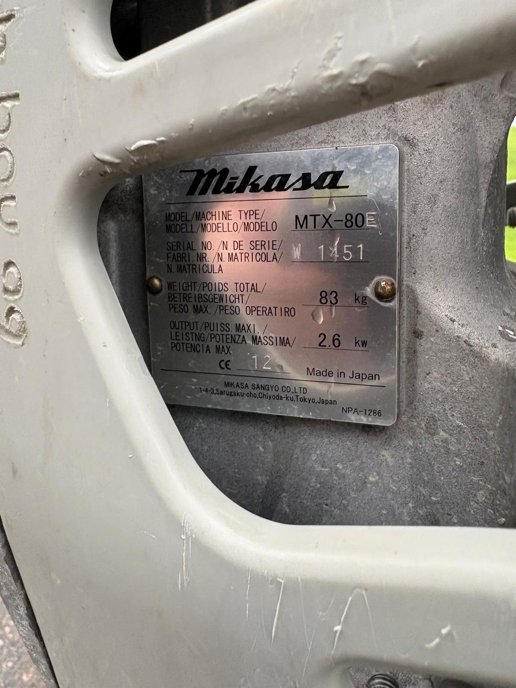 Tutte le macchine: Grabenstampfer Mikasa MTX-80 – Usato da Hasle LU venduto da pal0ma 4