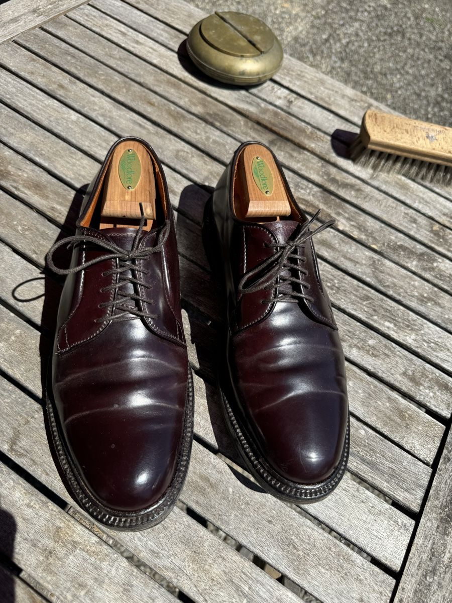Alden Scarpe da uomo: Alden Shell Cordovan Plain Toe Derby, US 9, Barrie Last – Usato da Schlieren venduto da Timsonsan 3