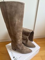 Elegant Damen Stifel.Gr38 Navyboot: Wildleder 
