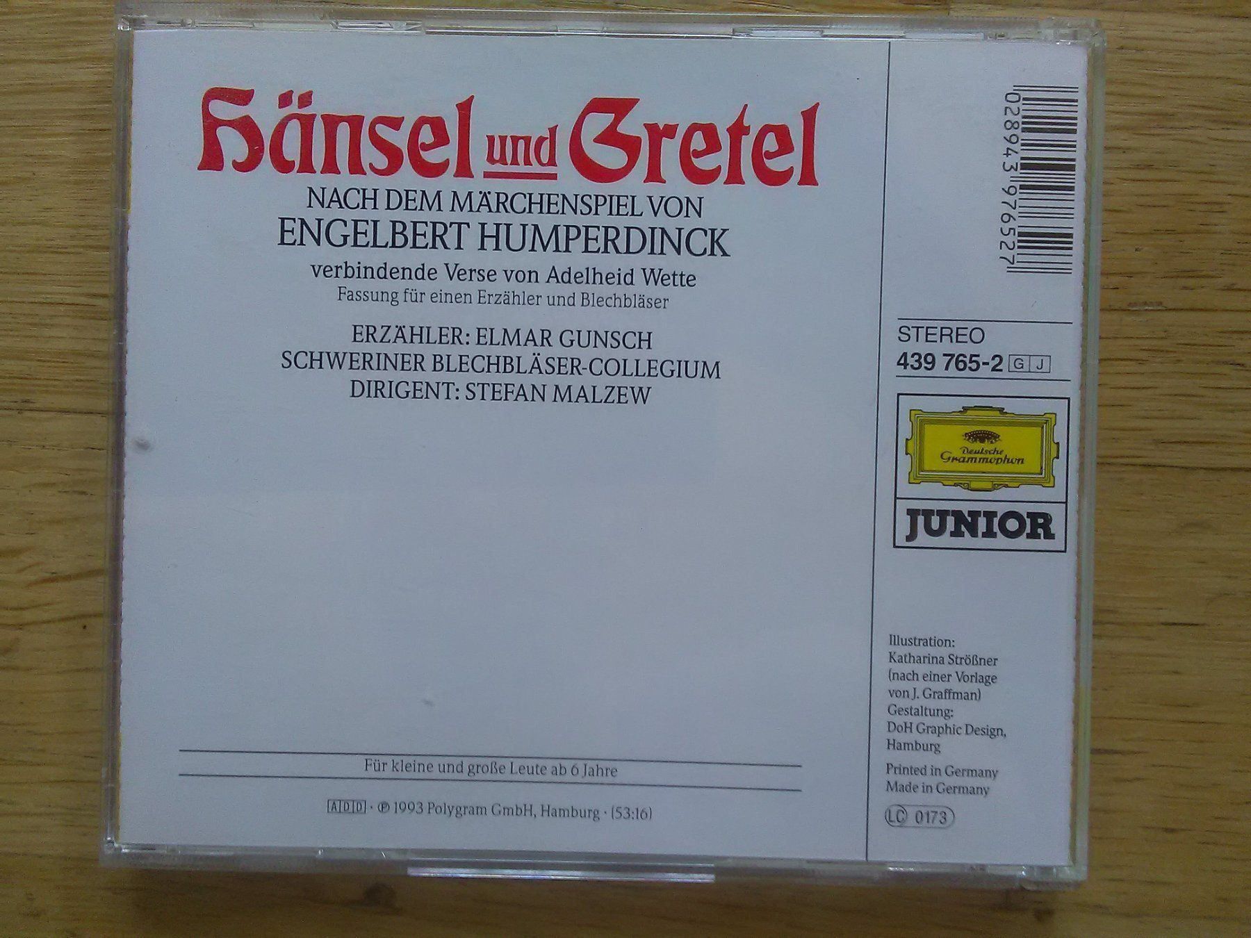 CD: Hänsel & Gretel  (Engelbert Humperdinck) – Usato da St.Galllen venduto da elkaphone 4