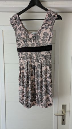 Kleid kurz/Longtop mit Spitzenprint Gr. M
