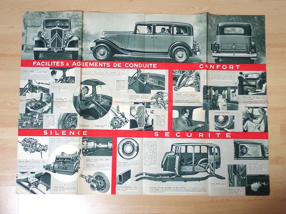 Citroen Les 15 CV 1934 OriginalProspekt