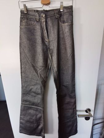 Damen Jeans Hose silber Gr. 32