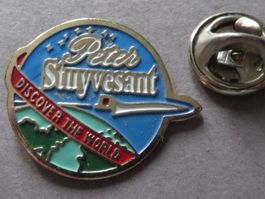 PIN TABAK PETER STUYVESANT ZIGARETTEN, GLOBUS, FLUGZEUG