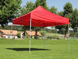 Gardeko Faltzelt rot 3x3 Pavillon faltbar Partyzelt Klappzel