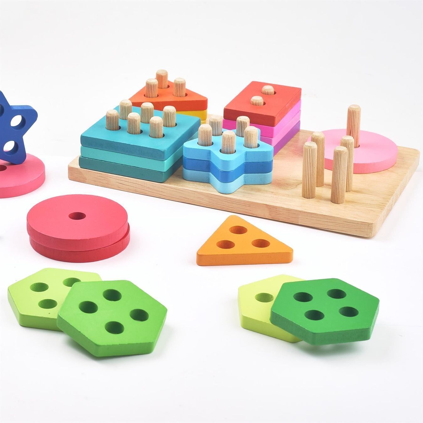 Giocattoli: 24pcs Holz Spielzeug Stapelspielzeug – Nuovo (secondo la descrizione) da Thun venduto da thunshop 3