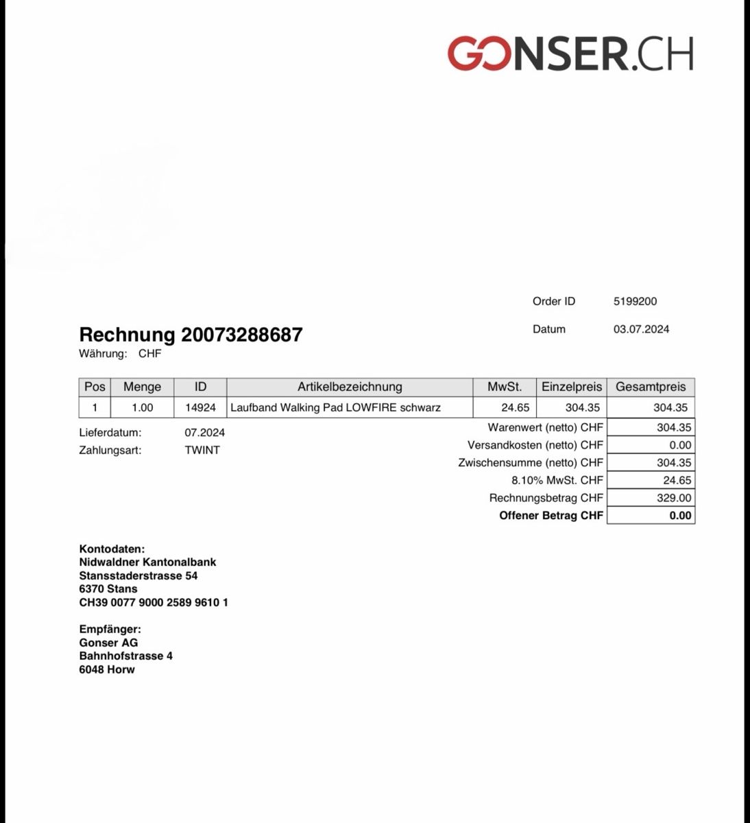 Gonser Hometrainer: Gonser Walking Pad Treadmill Black Used – Gebraucht aus Therwil von as_good_as_new 5