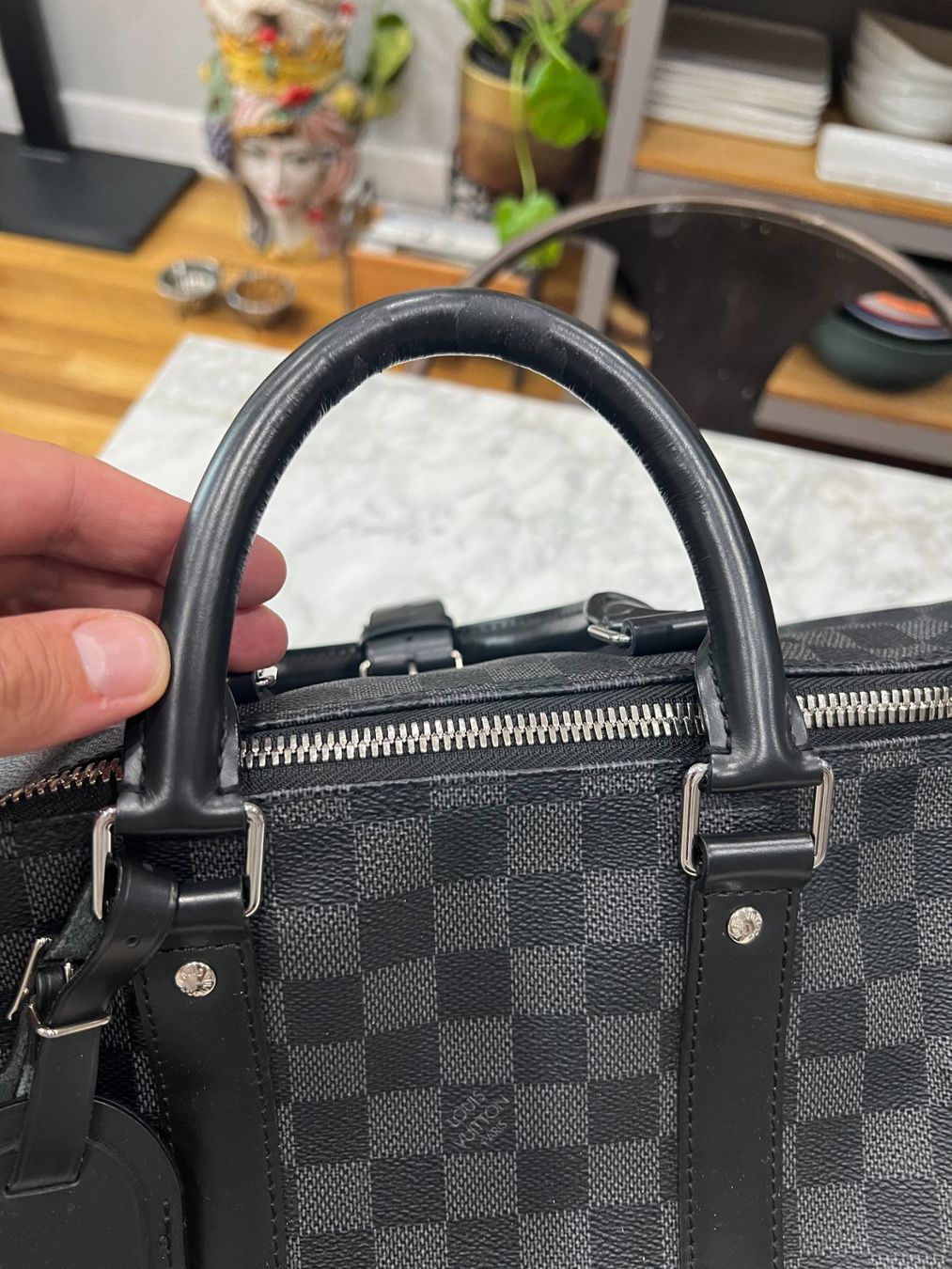 Louis Vuitton Borse: Luis Vuitton Keepall 45 Graphite Black – Usato da Zürich venduto da and_vp7g 2