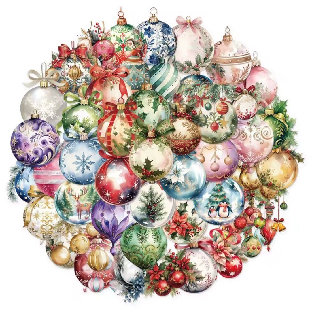 Sticker: 50 Aufkleber Sticker - Weihnachtskugeln transparent – Nuovo e nell'imballaggio originale da Basel venduto da Kunterbunt12