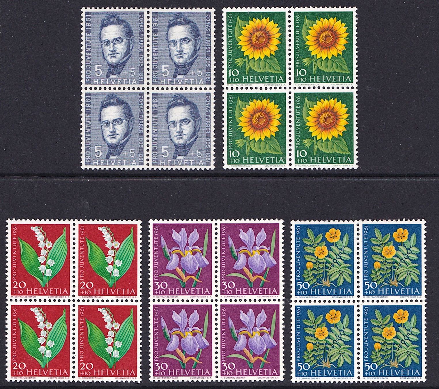 Alle Briefmarken: PJ 1961 im 4er-Block, postfr.** – Neu (gemäss Beschreibung) aus Richterswil von Dyaris2025