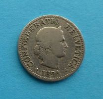 10 Rappen Jahr 1894 B, gebraucht