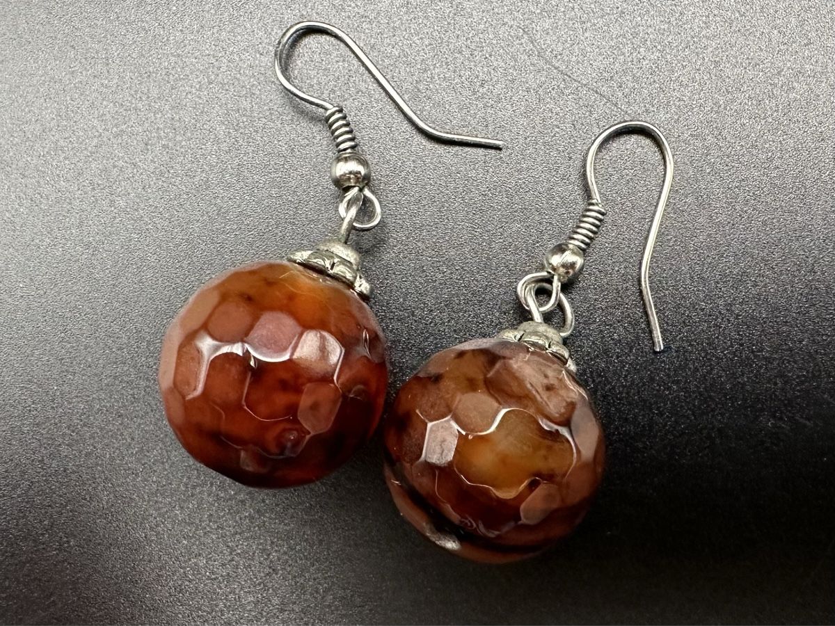 Orecchini pendenti & Orecchini a lobo: Ohrringe mit Hartsteinen Karneol, Vintage – Usato da Lamone venduto da LaCantinaMagica 1