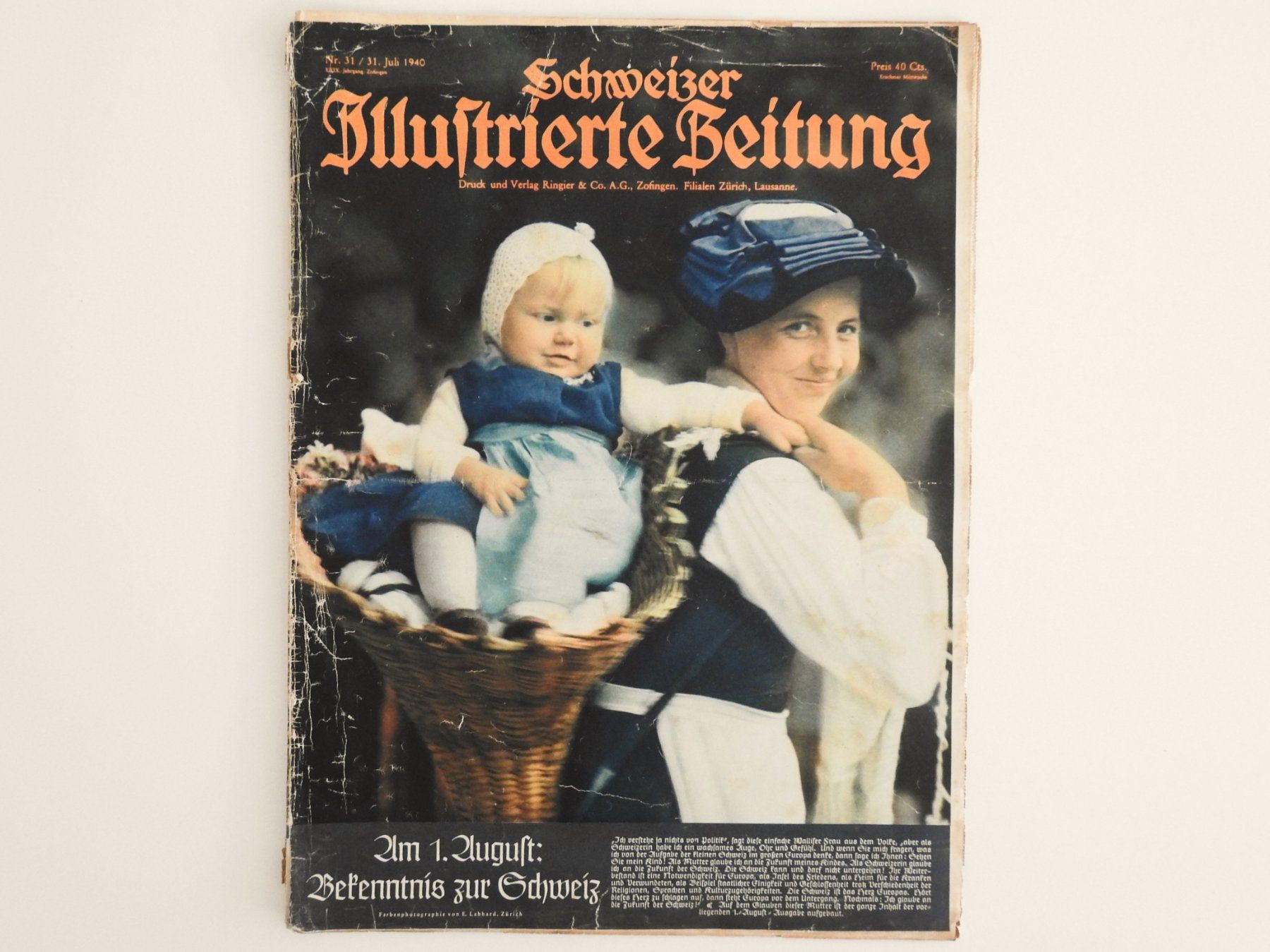 Riviste & Magazine: Schweizer Illustrierte Zeitung, 1940, Sondernummer 1. Aug. – Usato da Büttenhardt venduto da LexyMara