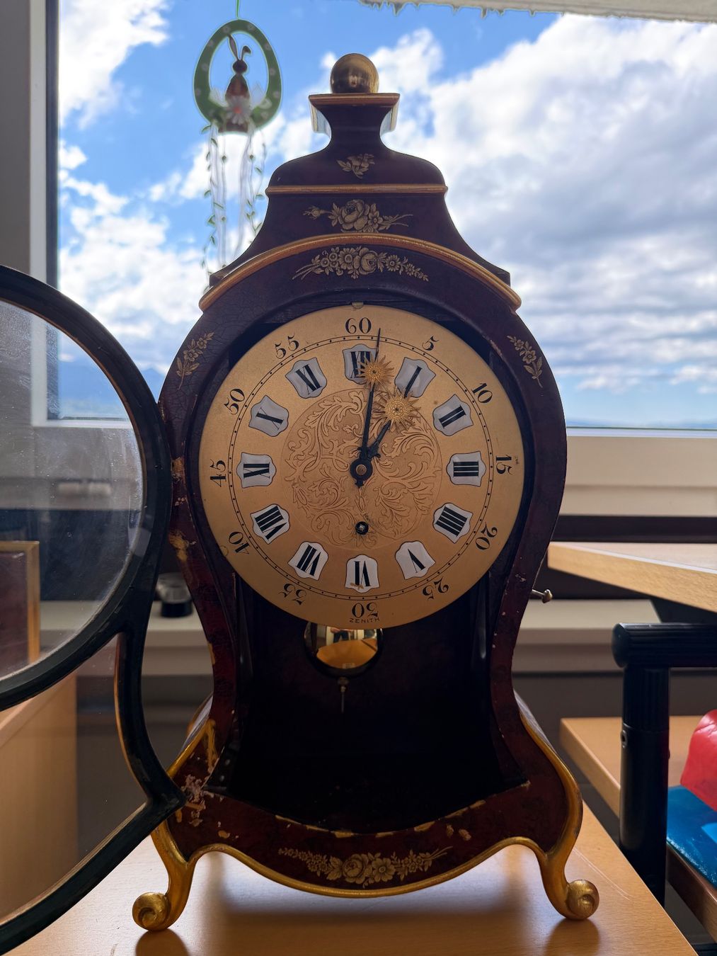 Zenith Orologi da terra & Orologi da parete: Original Zenith Neuenburger Pendule mit Konsole – Usato da Luzern venduto da jd111111 1