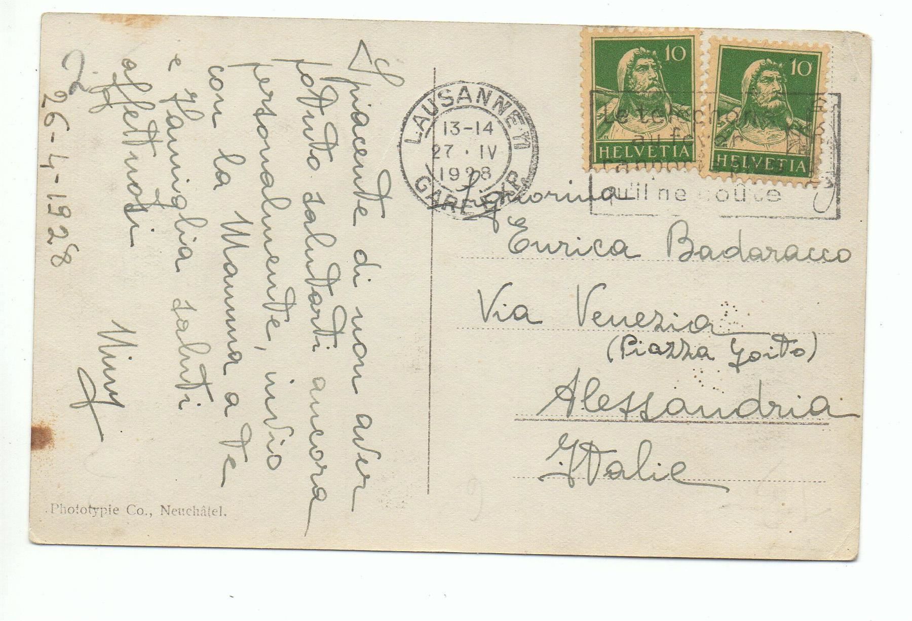 Cartoline postali: LAUSANNE Hôtel des Postes, tramway – Usato da Jona venduto da philajona 1