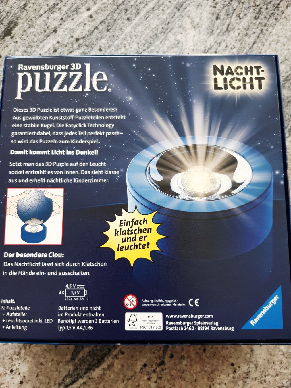 Ravensburger Puzzle: Puzzle 3D mit Licht (Einhorn) – Usato da Mels venduto da Barbara2020 1