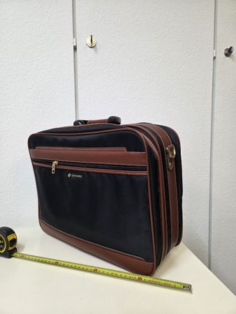 Samsonite Vintage Aktentasche – Schwarz & Braun – Top Zustan
