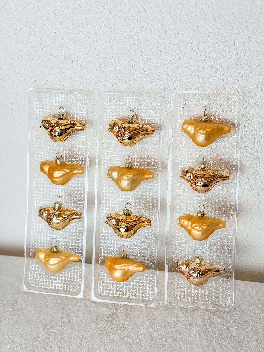 Tutte le decorazioni: Goldene Vogel Weihnachtsbaumschmuck, 12 Stk. – Nuovo e nell'imballaggio originale da Galmiz venduto da Wichtel25 4