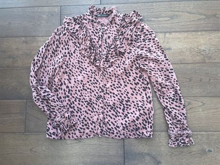Zara Bluse, Grösse M, Rosa mit Leopardenmuster, Top Zustand