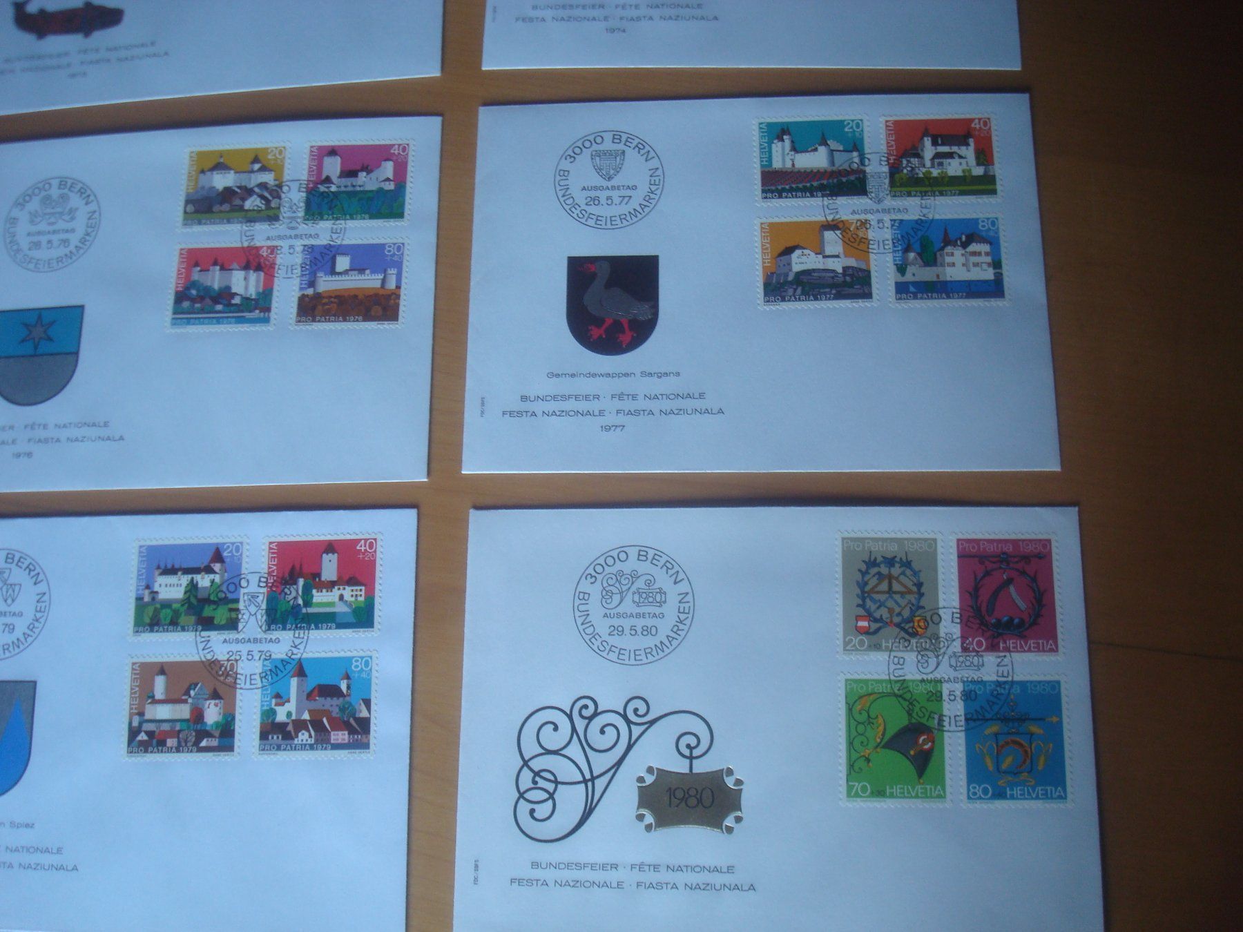 Tutti i francobolli: RR PP 1972 - 1981 FDC Sammlung – Usato da Gordola venduto da Polentaefung 4