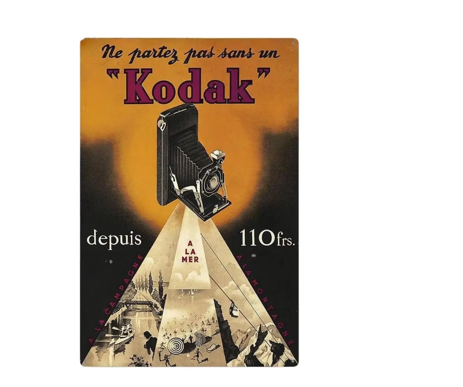Insegne: Plaque Blechschild Kodak Film – Nuovo e nell'imballaggio originale da Uvrier venduto da AlpineTreasures